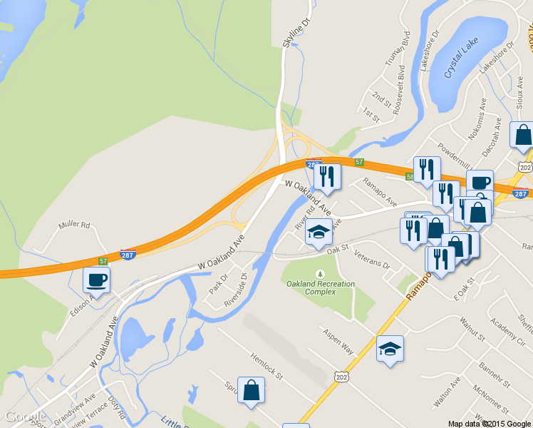 map of restaurants, bars, coffee shops, grocery stores, and more near 179 W Oakland Ave in Oakland