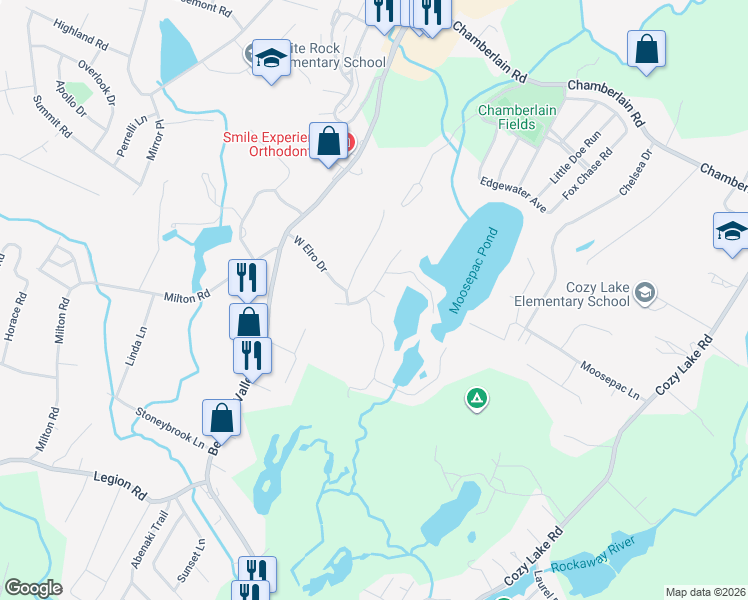 map of restaurants, bars, coffee shops, grocery stores, and more near 10 East Elro Drive in Jefferson