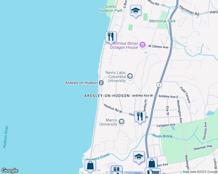map of restaurants, bars, coffee shops, grocery stores, and more near in Irvington