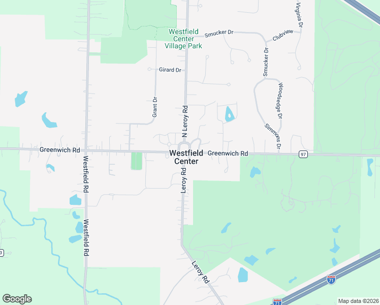 map of restaurants, bars, coffee shops, grocery stores, and more near in Westfield Center