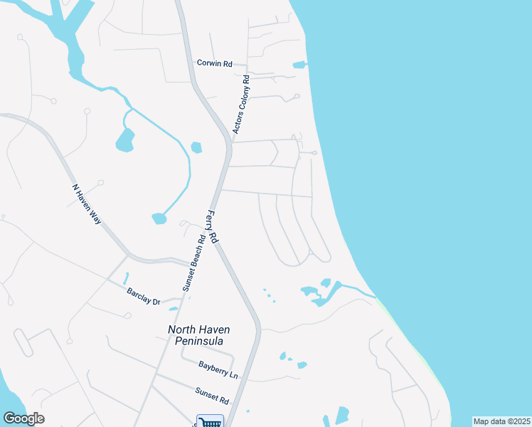 map of restaurants, bars, coffee shops, grocery stores, and more near 17 Woodland Drive in Sag Harbor