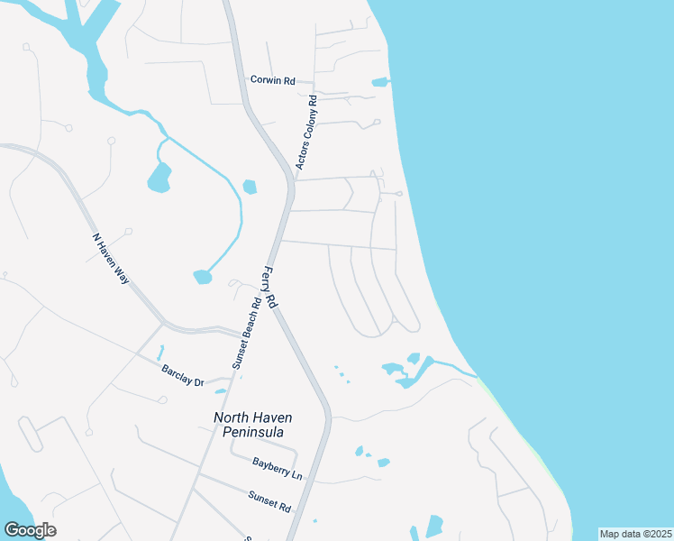 map of restaurants, bars, coffee shops, grocery stores, and more near 17 Woodland Drive in Sag Harbor