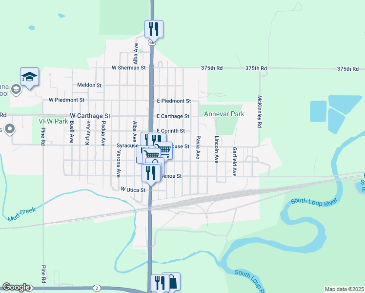 map of restaurants, bars, coffee shops, grocery stores, and more near 500 Sicily Avenue in Ravenna