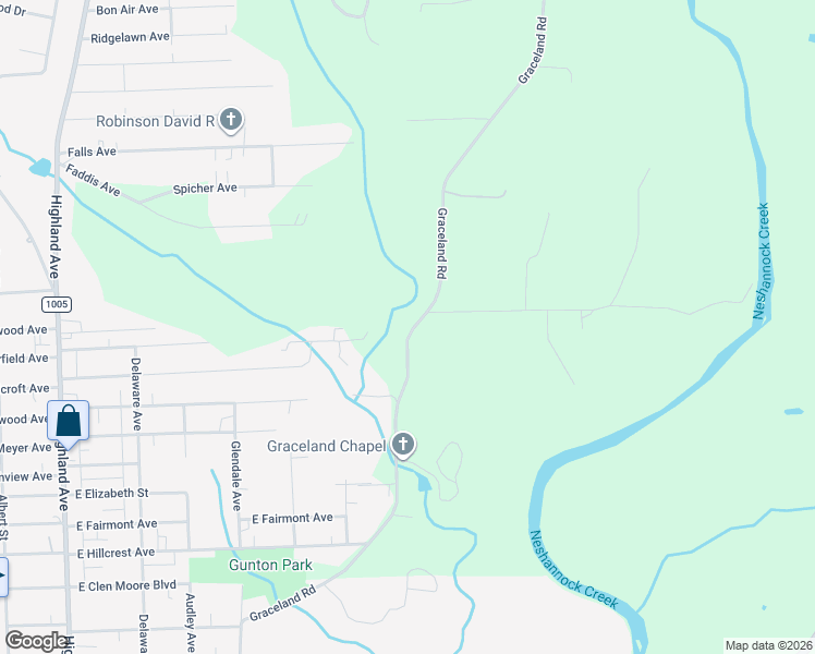 map of restaurants, bars, coffee shops, grocery stores, and more near 2421 Graceland Road in New Castle