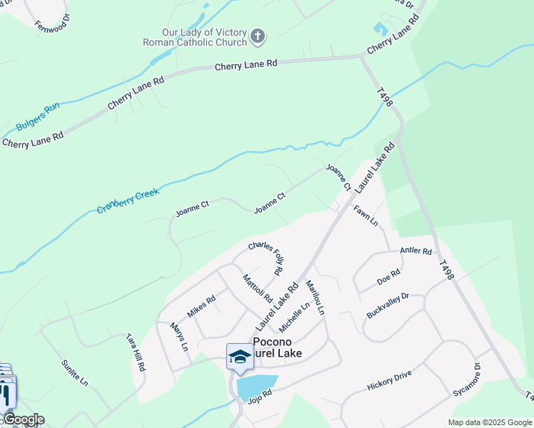 map of restaurants, bars, coffee shops, grocery stores, and more near 404 Joanne Court in Monroe County