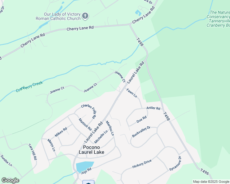 map of restaurants, bars, coffee shops, grocery stores, and more near 393 Laurel Lake Road in Monroe County