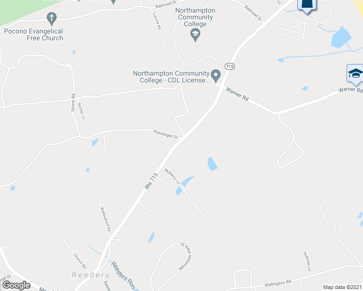 map of restaurants, bars, coffee shops, grocery stores, and more near 2328 Route 715 in Stroudsburg