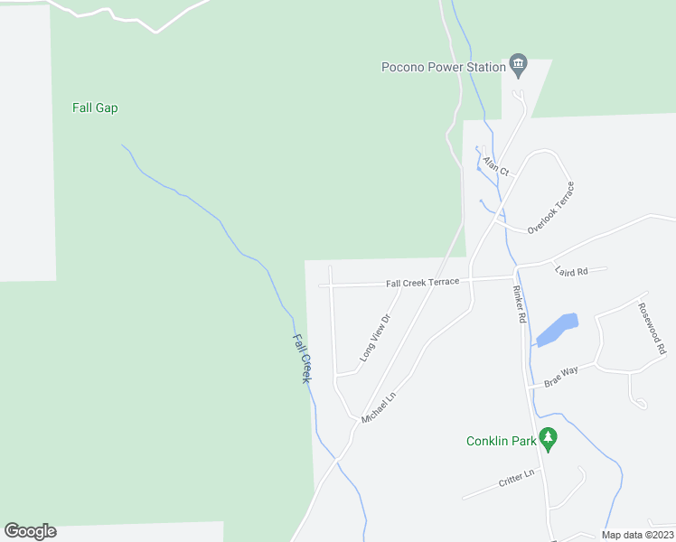 map of restaurants, bars, coffee shops, grocery stores, and more near 301 Fall Creek Terrace in Stroudsburg