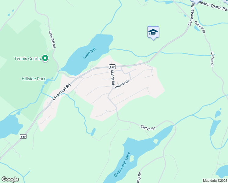 map of restaurants, bars, coffee shops, grocery stores, and more near 102 Hillside Drive in Newton