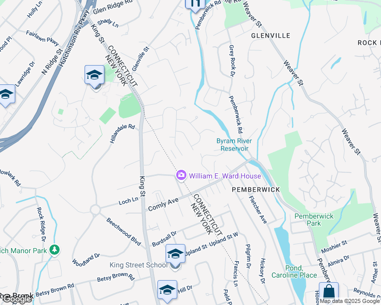 map of restaurants, bars, coffee shops, grocery stores, and more near 26 Essex Road in Greenwich