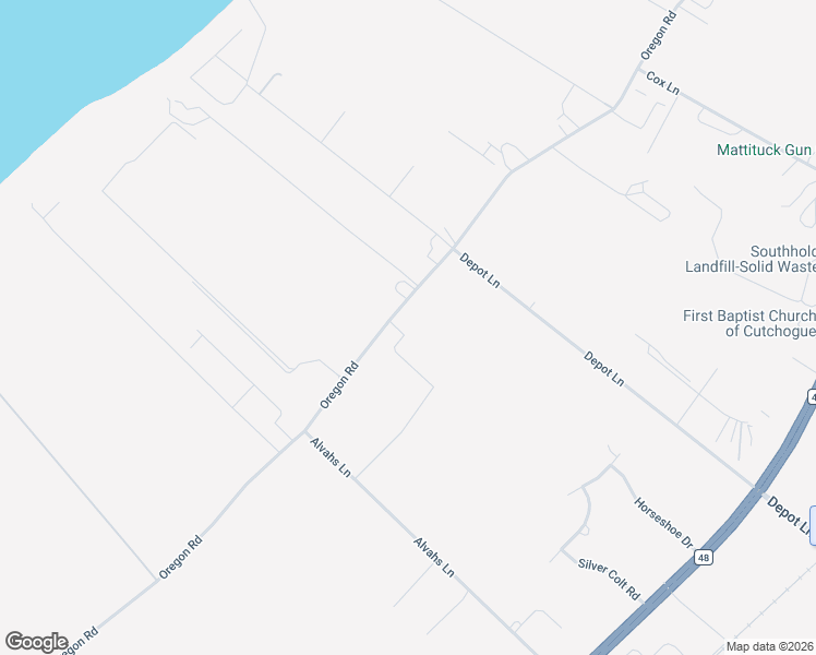 map of restaurants, bars, coffee shops, grocery stores, and more near 8640 Oregon Road in Cutchogue