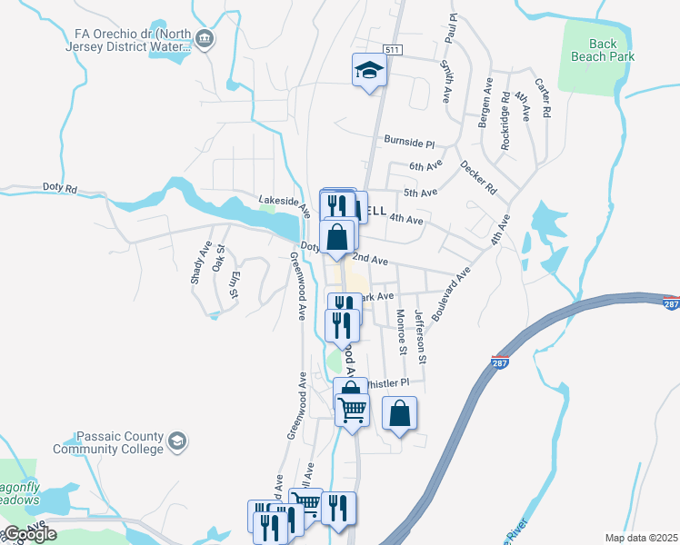 map of restaurants, bars, coffee shops, grocery stores, and more near in 