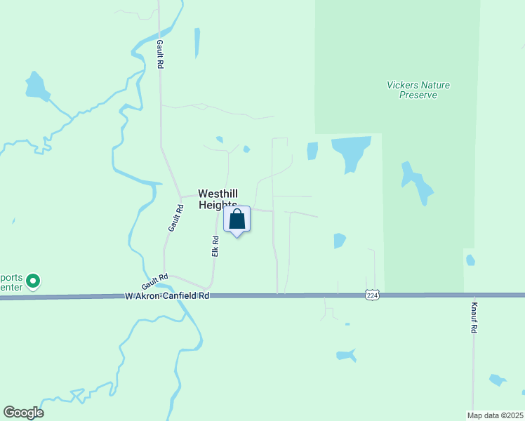 map of restaurants, bars, coffee shops, grocery stores, and more near 9 West Hill Drive in Canfield