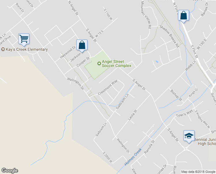 map of restaurants, bars, coffee shops, grocery stores, and more near 434 Windcrest Way in Kaysville