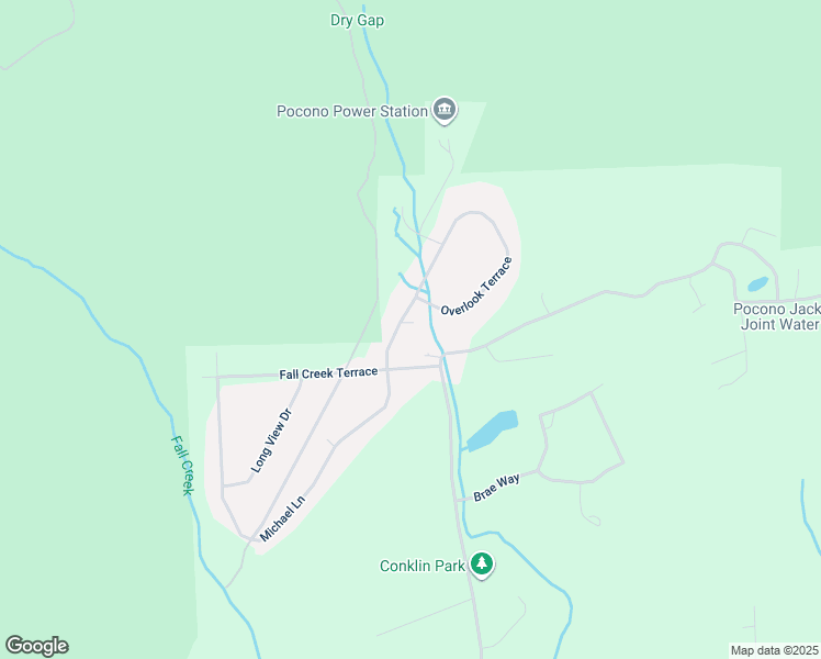 map of restaurants, bars, coffee shops, grocery stores, and more near 504 Overlook Terrace in Stroudsburg