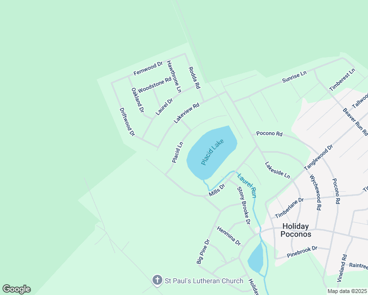 map of restaurants, bars, coffee shops, grocery stores, and more near 32 Placid Lane in Albrightsville
