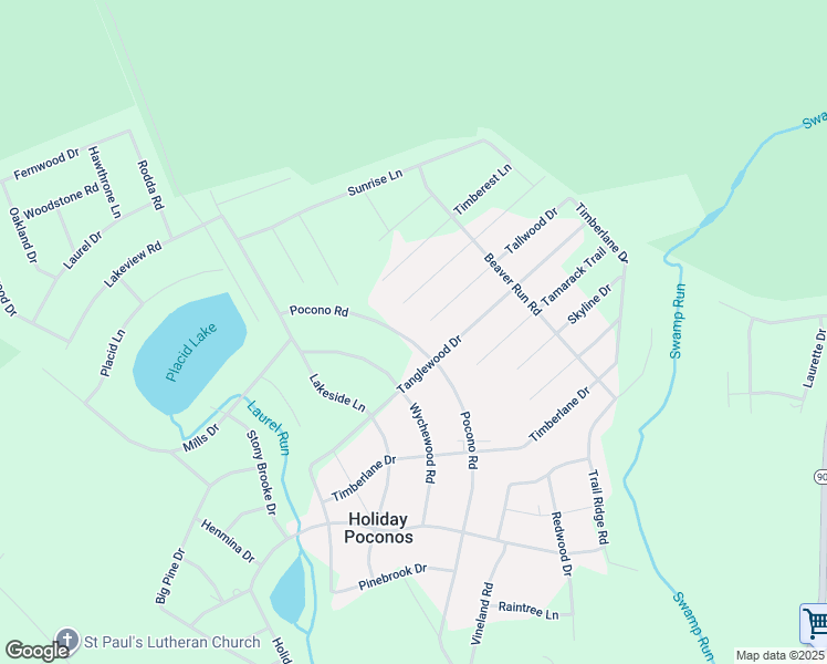 map of restaurants, bars, coffee shops, grocery stores, and more near 194 Pocono Road in Albrightsville