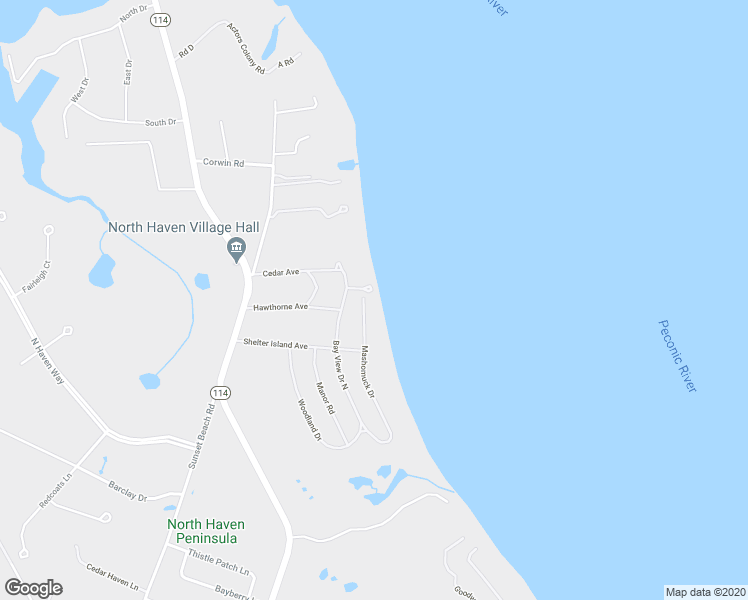 map of restaurants, bars, coffee shops, grocery stores, and more near 3 Mashomuck Drive in Sag Harbor
