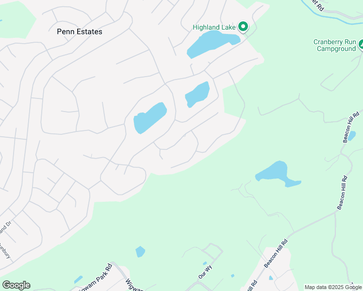 map of restaurants, bars, coffee shops, grocery stores, and more near 7130 Glenwood Drive in East Stroudsburg