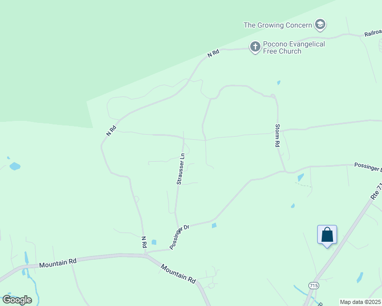 map of restaurants, bars, coffee shops, grocery stores, and more near 172 Strausser Lane in Stroudsburg