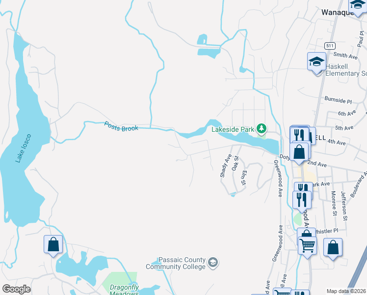map of restaurants, bars, coffee shops, grocery stores, and more near 11 Dardale Terrace in Wanaque