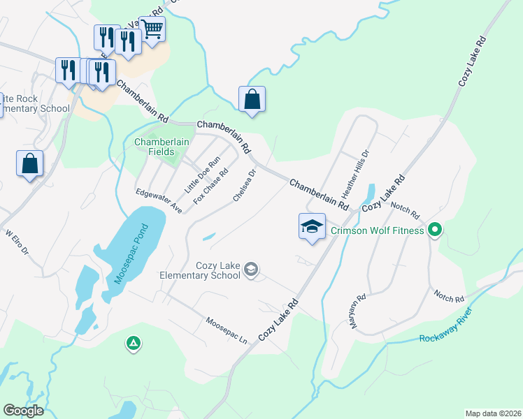 map of restaurants, bars, coffee shops, grocery stores, and more near 9 Windsor Drive in Jefferson
