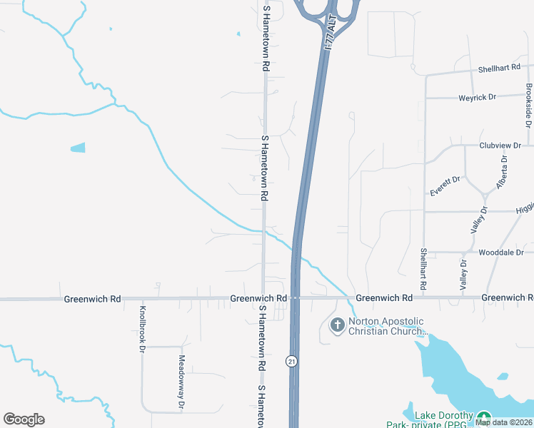 map of restaurants, bars, coffee shops, grocery stores, and more near 3888 South Hametown Road in Norton