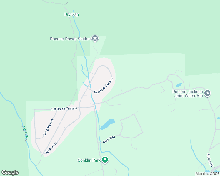 map of restaurants, bars, coffee shops, grocery stores, and more near 623 Overlook Terrace in Stroudsburg