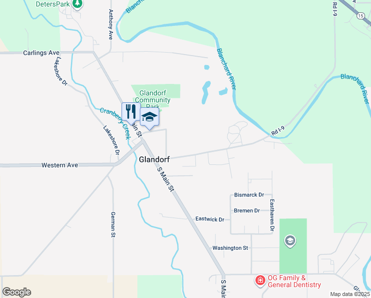 map of restaurants, bars, coffee shops, grocery stores, and more near 219 Blanchard Avenue in Ottawa
