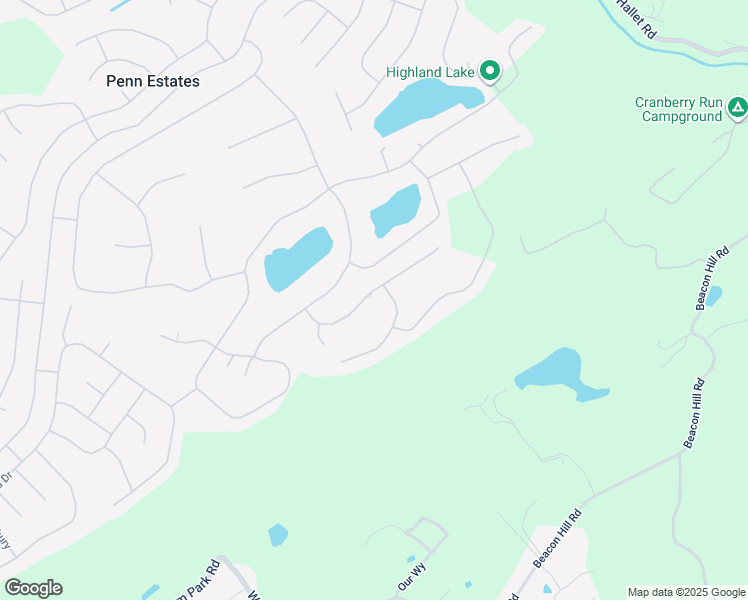 map of restaurants, bars, coffee shops, grocery stores, and more near 7136 Glenwood Drive in East Stroudsburg