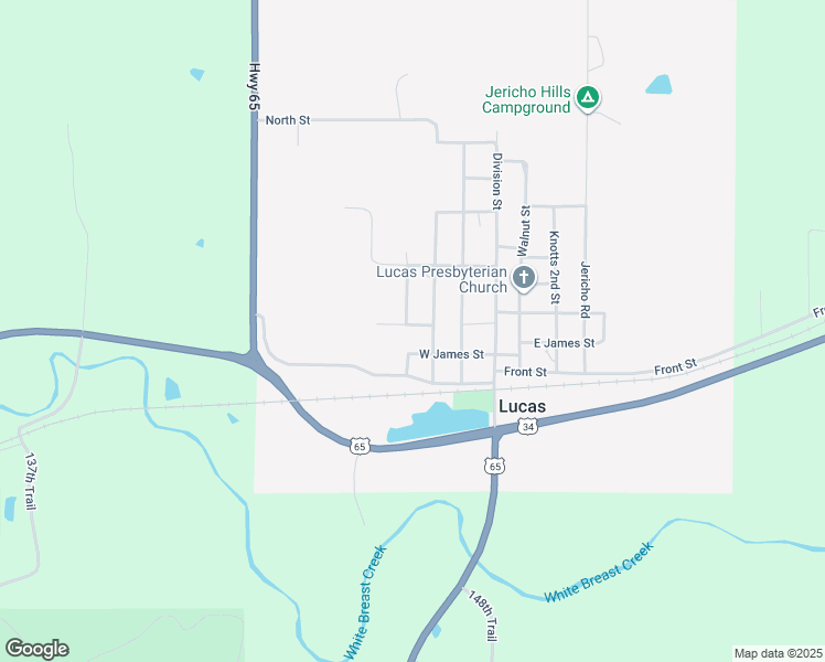 map of restaurants, bars, coffee shops, grocery stores, and more near 209 Locust Street in Lucas