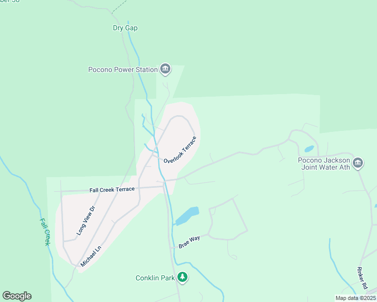 map of restaurants, bars, coffee shops, grocery stores, and more near 623 Overlook Terrace in Stroudsburg
