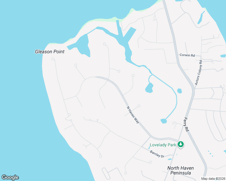 map of restaurants, bars, coffee shops, grocery stores, and more near 57 North Haven Way in Sag Harbor