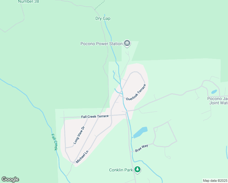 map of restaurants, bars, coffee shops, grocery stores, and more near 511 Overlook Terrace in Stroudsburg