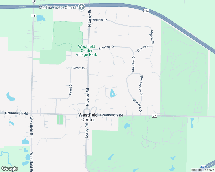 map of restaurants, bars, coffee shops, grocery stores, and more near 8900 Hillcrest Drive in Westfield Center