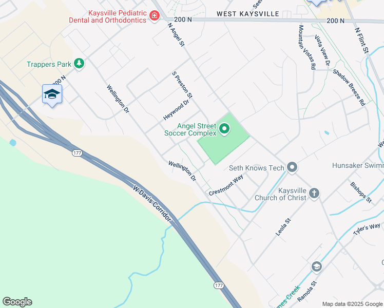 map of restaurants, bars, coffee shops, grocery stores, and more near 290 Beaumont Drive in Kaysville
