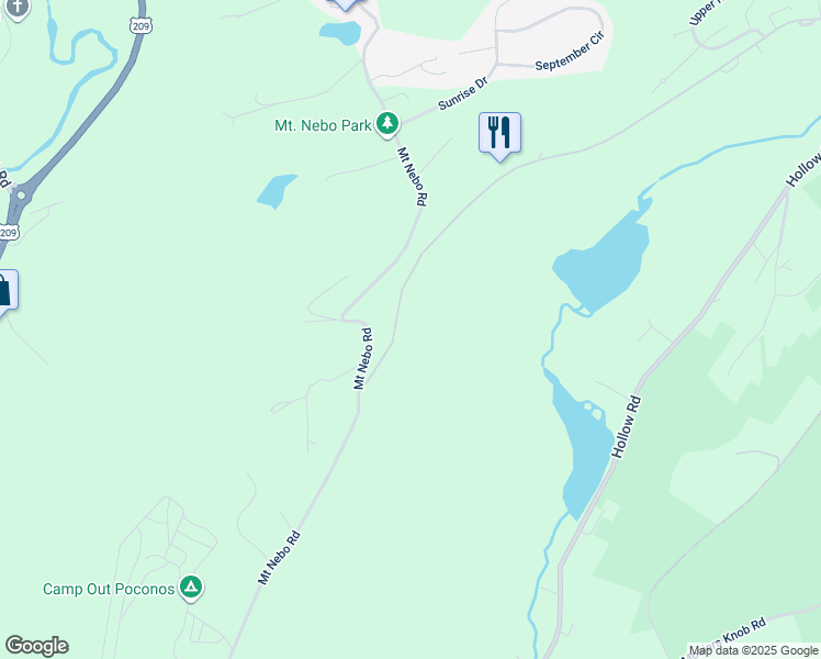map of restaurants, bars, coffee shops, grocery stores, and more near 393 Shawnee Valley Drive in East Stroudsburg