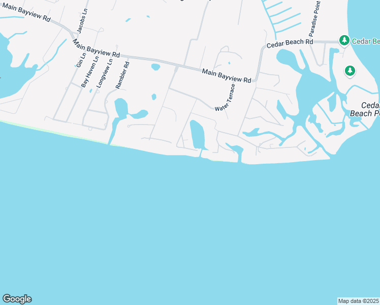 map of restaurants, bars, coffee shops, grocery stores, and more near 550 West Lake Drive in Southold