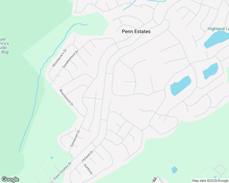 map of restaurants, bars, coffee shops, grocery stores, and more near 1267 Kensington Drive in East Stroudsburg