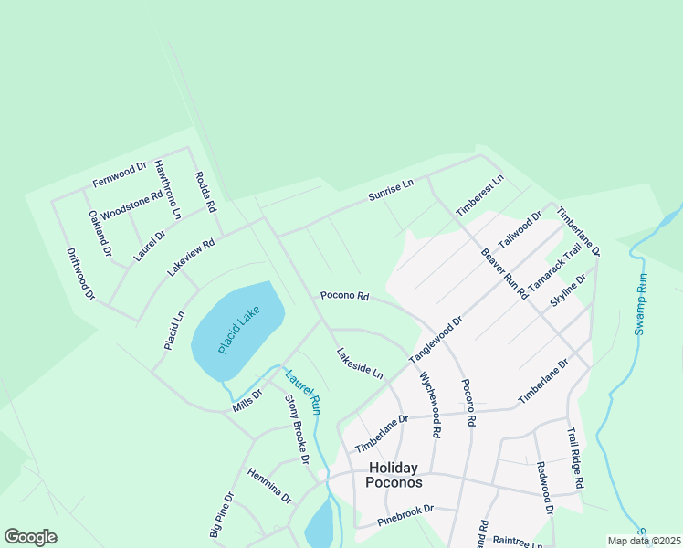 map of restaurants, bars, coffee shops, grocery stores, and more near Shady Haven Lane in Holiday Poconos