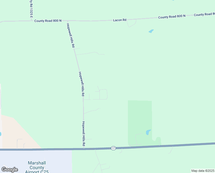 map of restaurants, bars, coffee shops, grocery stores, and more near 1384 Oak Drive in Lacon