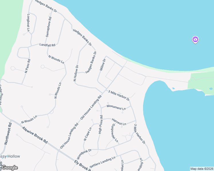 map of restaurants, bars, coffee shops, grocery stores, and more near 131 Old House Landing Road in East Hampton