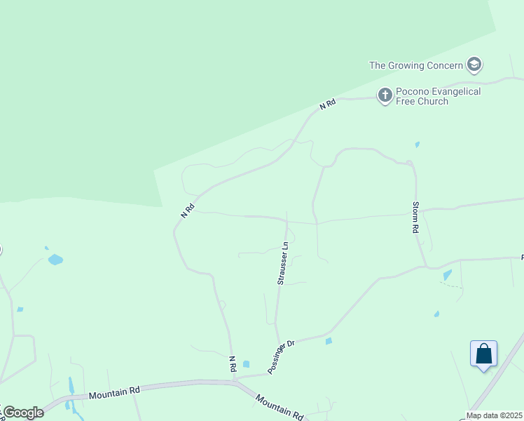 map of restaurants, bars, coffee shops, grocery stores, and more near 202 Strausser Lane in Stroudsburg