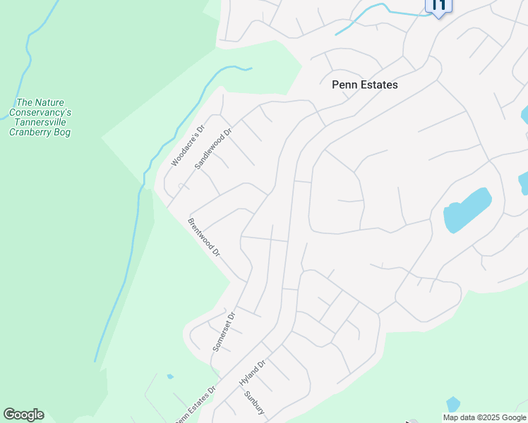 map of restaurants, bars, coffee shops, grocery stores, and more near 435 Penn Estates Drive in East Stroudsburg