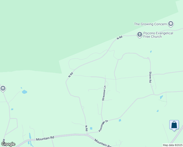 map of restaurants, bars, coffee shops, grocery stores, and more near 214 Strausser Lane in Stroudsburg