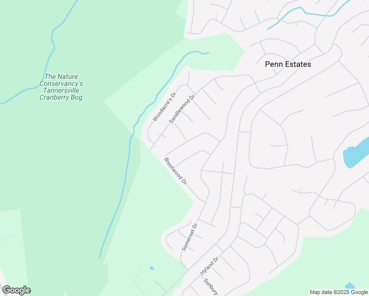 map of restaurants, bars, coffee shops, grocery stores, and more near 1278 Brentwood Drive in East Stroudsburg