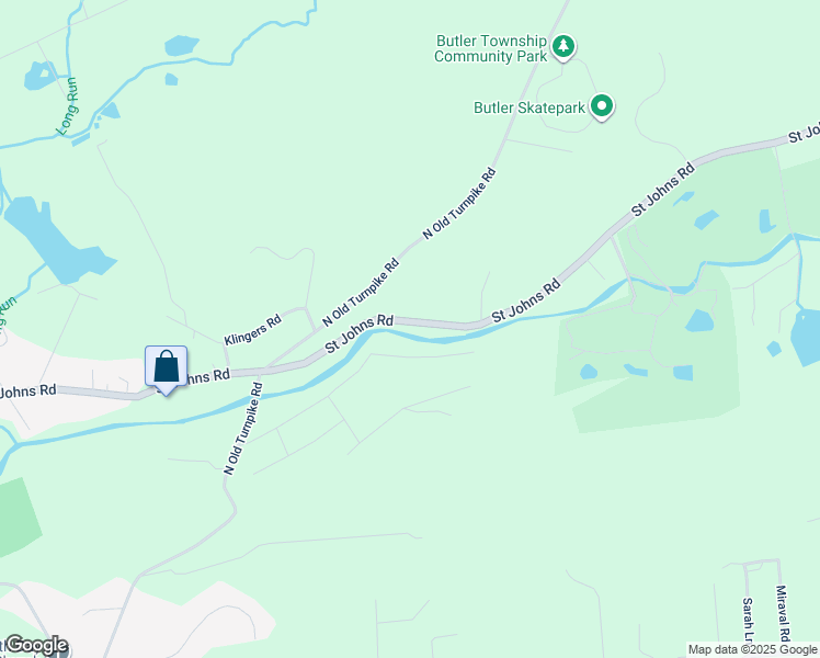 map of restaurants, bars, coffee shops, grocery stores, and more near 1043 Saint Johns Road in Drums