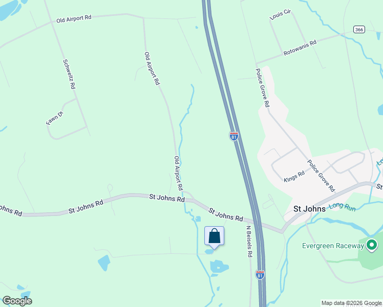 map of restaurants, bars, coffee shops, grocery stores, and more near Airport Road in Drums