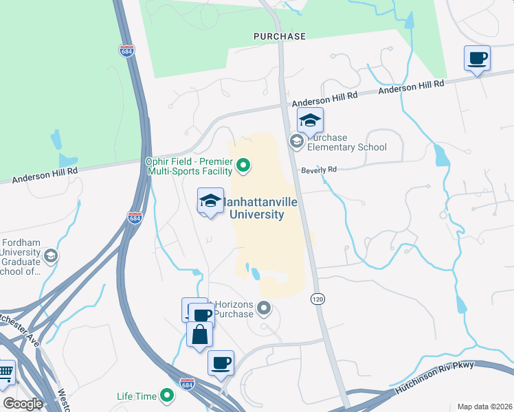map of restaurants, bars, coffee shops, grocery stores, and more near 2900 Purchase Street in Harrison