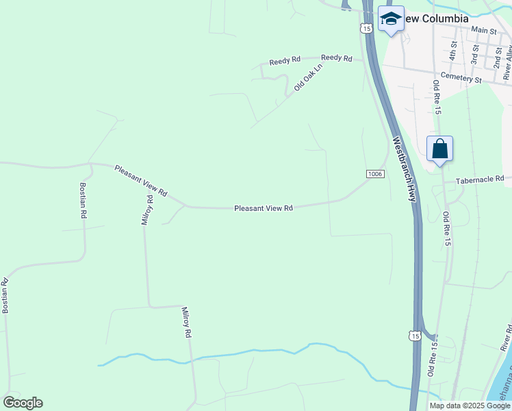 map of restaurants, bars, coffee shops, grocery stores, and more near 984 Pleasant View Road in New Columbia